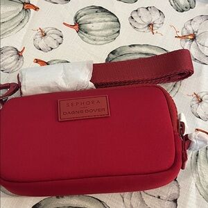 Dagne Dover Red Cosmetic Bag